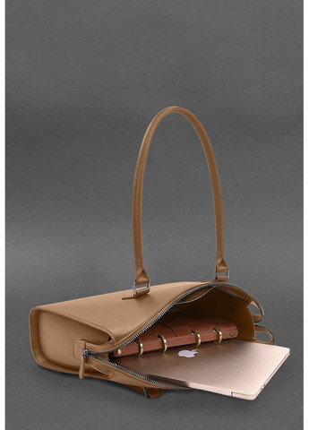 Женская кожаная сумка Business карамель Краст BlankNote (348359131)