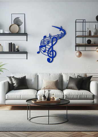 Декоративное панно на стену, Деревянный декор для комнаты "Музыка", минималистичный стиль 40х50 см Woodyard (292112173)