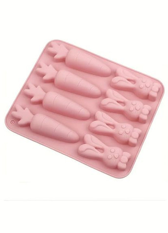 Силіконова форма зайчик з морквою для випікання желе цукерок мила свічок SAM-6582 No Brand (342118699)