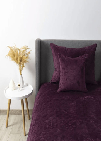 Покривало . Покривало 150х210 см. Покривало Велюр колір бордовий. ТЕП Покривало (322069133)