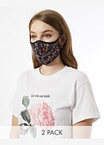 Маска для обличчя (комплект 2 шт) Чорна/Чорна з принтом 313- Asos (296792563)