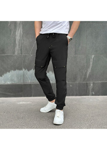 Черные повседневный демисезонные джоггеры брюки Pobedov