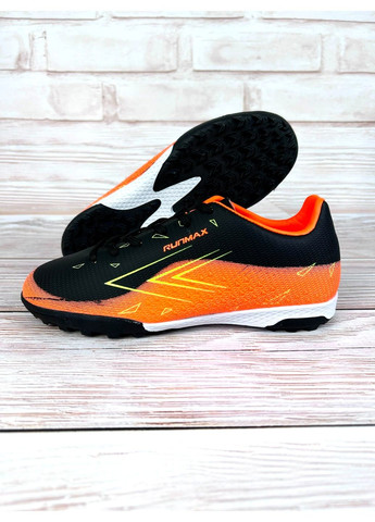 Дитячі сороконіжки помаранчеві низькі для дітей спортивні зі штучної шкіри для футболу No Brand (361970608)