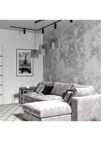 Черная люстра из трех плафонов на планке (07-P9150F-3 BK (500)) No Brand (370070784)