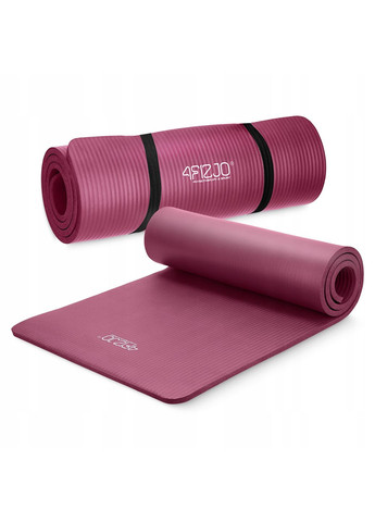 Коврик (мат) спортивный NBR 180 x 60 x 1.5 см для йоги и фитнеса Burgundy (P-5905973406710) 4FIZJO (349650190)