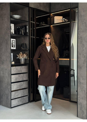 Коричневе демісезонне Пальто No Brand