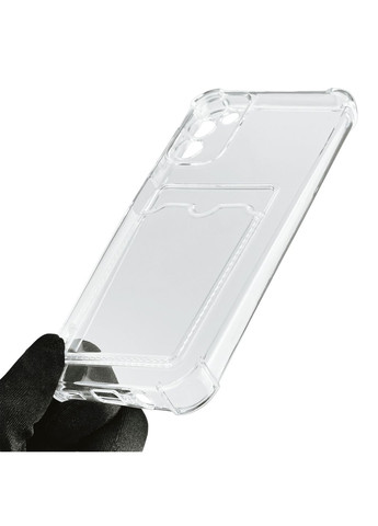 Чехол для Galaxy A14 5G SM-A146 с бронь углами с карманом для карточек k-pop на самсунг а14 прозрачный Samsung (366021958)