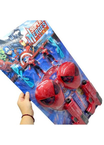 Набор героя MIC 2 фигурки пистолет с механическим принципом работы игрушечный набор для детей 2 маски 2 пары очков ProDobro (367101334)