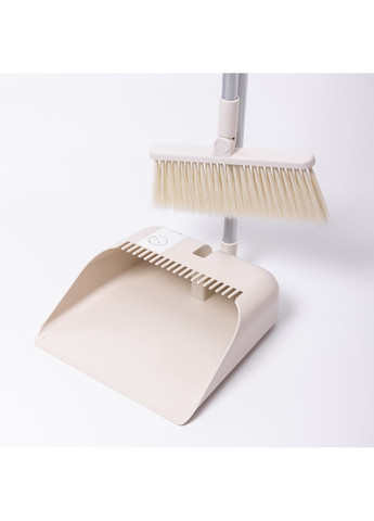 Набір для прибирання щітка та совок з довгою ручкою 82 см, бежевий HP-45-15BE No Brand (361893169)