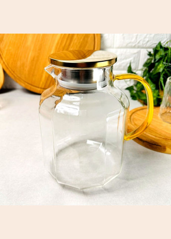 Стеклянный чайник 2.1 л с гранями Akara No Brand (366818096)