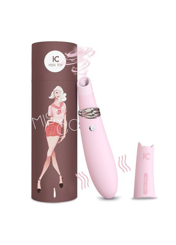 Вакуумний стимулятор з вібрацією KISTOY Miss CC Pink, можна використовувати як вібратор, діам. 3,6см KissToy (366875692)