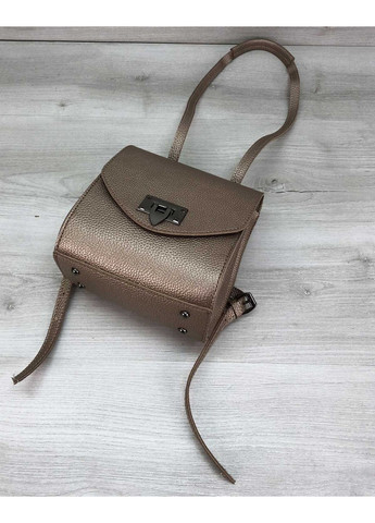 Сумка женский рюкзак золото маленький стильный для повседневного использования экокожа ProDobro (367264863)