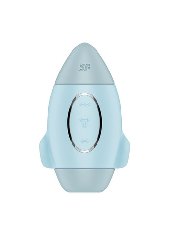 Вакуумный стимулятор с вибрацией Satisfyer Mission Control Blue, 2 независимых мотора No Brand (366879546)