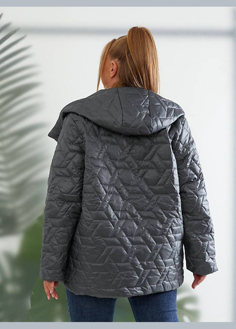 Графитовая демисезонная женская демисезонная куртка цвет черный New Trend