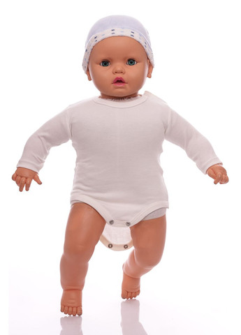 Голубой зимний комплект человечек с шапочкой для мальчика велюр с мишкой голубым см (29910) BABYKROHA