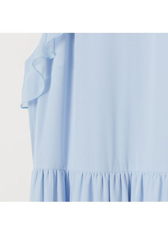 Голубое праздничный, вечернее платье длинное женское H&M однотонное