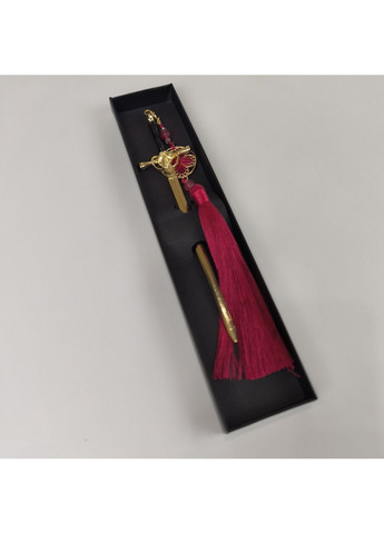 Металлическая палочка для волос Золотой Меч с красной китицей в подарочной коробоке No Brand (364506698)