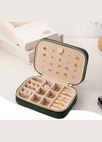 Органайзер для бижутерии и украшений 15019 5.5х11х15 см зеленый No Brand (364493034)