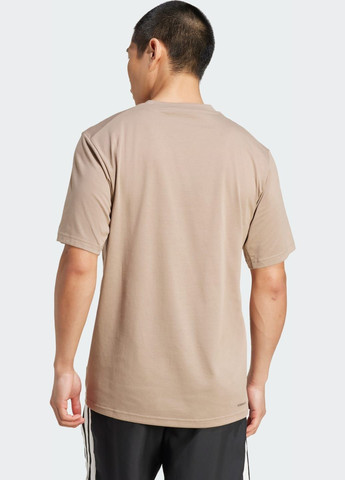 Коричневая футболка для тренировок train essentials feelready adidas