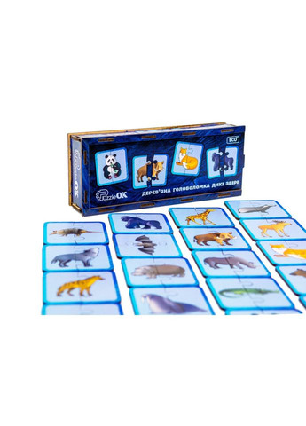 Деревянная головоломка "Дикие животные" Puz-44657, 40 элементов PuzzleOK (317206404)
