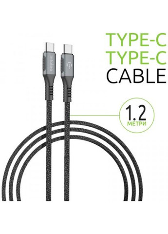 Дата кабель TypeC to Type-C 2.0m CBGPD60WTT2 60W grey (1283126518102) Intaleo type-c to type-c 2.0m cbgpd60wtt2 60w grey (268140893)
