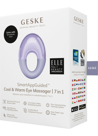 Масажер для очей Cool&Warm Eye Massager 7в1 purple GESKE (341526269)