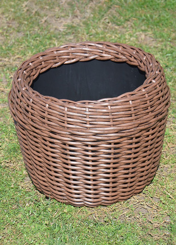 Кашпо 5 литров (горшок для цветов и растений),Вазон из искусственного ротанга ручной работы. Handmade (329193728)