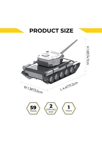Колекційна модель-конструктор T-44 танк MT072 Metal Time (267507723)