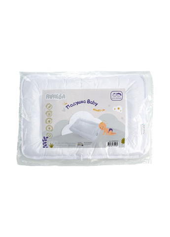 Подушка дитяча 40х60 у ліжечко PAPAELLA антиалергенна біла для немовлят плоска IDEIA (334726580)
