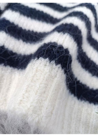 Білий демісезонний світер у смужку з гудзиками Zara