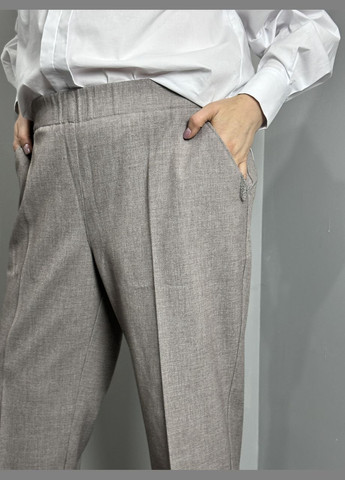Женские брюки бежевые на резинке стильные MKJL1108-1 Modna KAZKA (277159987)