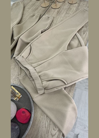 Бежевий демісезонний дитячий утеплений спортивний костюм BabyStyle