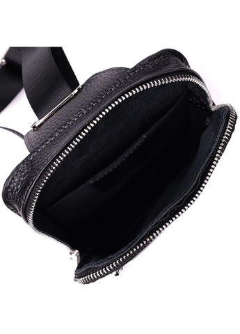 Прямоугольная сумка бананка из качественной натуральной кожи размер 15,5х20,5х3,5 см 22877 Grande Pelle (362418407)