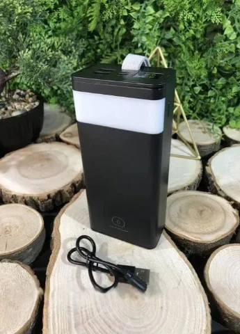 Портативна зарядка зовнішній переносний акумулятор Power bank з ліхтариком 30000 mAh (477681-Prob) Чорна Unbranded (298988114)