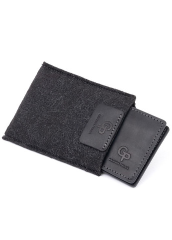 Стильне портмоне з затискачем для грошей без застібки вінтажне 11296 Чорне Grande Pelle (329151457)