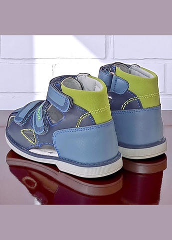 Синие спортивные, повседневные закрытые сандалии ортопедические босоножки на липучках для мальчика том м Tom.M на липучке