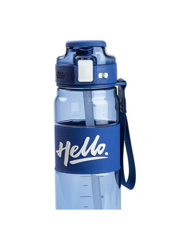 Пляшка для води 860 мл тритан з ремінцем та ручкою Синя для спорту та активного відпочинку контейнер для пиття ProDobro (364189599)