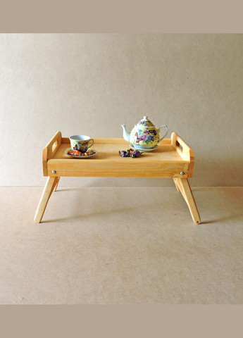 Столик-піднос для сніданку з дерева Вермонт ваніль (СТП-000702) No Brand (327865802)