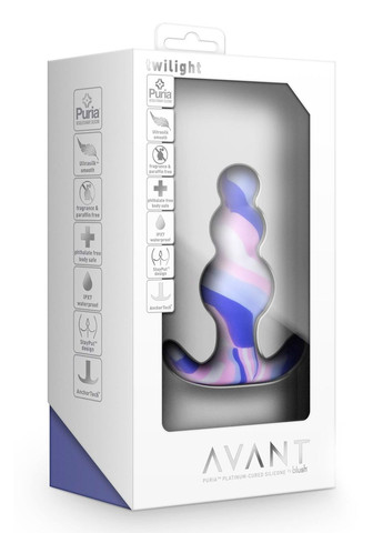 Анальна пробка, блакитна, AVANT TWILIGHT BLUE Blush (306440672)