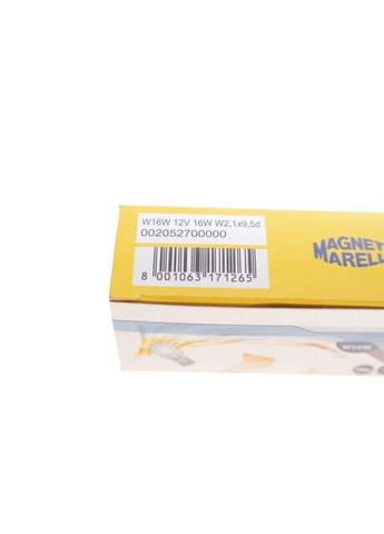 Лампа розжарювання T15 12V 16W W16W W2, 1x9, 5d (вир-во ) Magneti Marelli (339632767)
