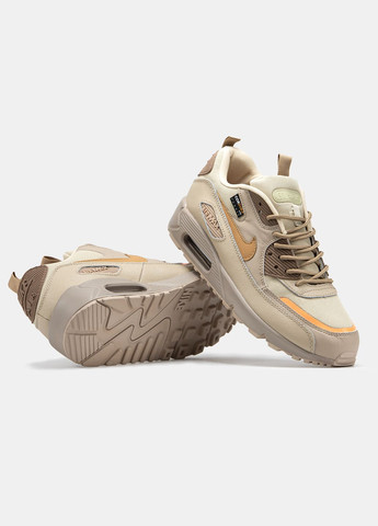 Бежевые всесезонные кроссовки мужские nike air max 90 cordura beige | найк аир макс 90 бежевые No Brand