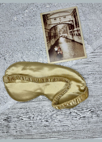Шелковая маска для сна Oxa / повязка для глаз золотистого цвета (20-9) No Brand (330618862)
