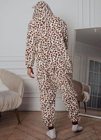 Чоловіче кігурумі Леопард з капюшоном плюш на гудзиках (1039/1) My Kigu (355336778)