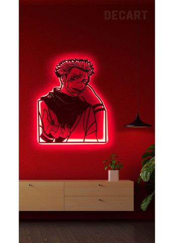 Дерев'яне панно на стіні . Декор на подарунок Сукуна (Магічна битва) 121х100 см Decart (360611321)