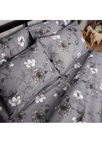 Комплект постельного белья Micro-satin Premium Полуторный 143х210 наволочки 2х70х70 (MS-820016292) Moon&Star Silver Flowers (400232192)
