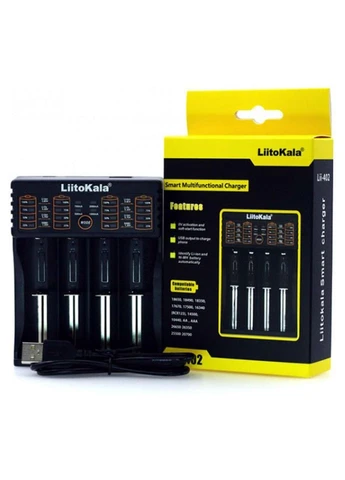 Умное Зарядное устройство универсальное Lii-402, Ni-Mh/Li-ion/Li-Fe/LiFePO4, USB, Powerbank, 4 канала, 2000 mA LiitoKala (396278185)