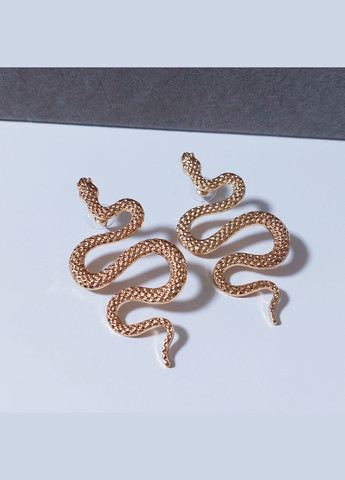 Сережки Змія велики висячі MK1296-1 золотий DeKolie (314827574)