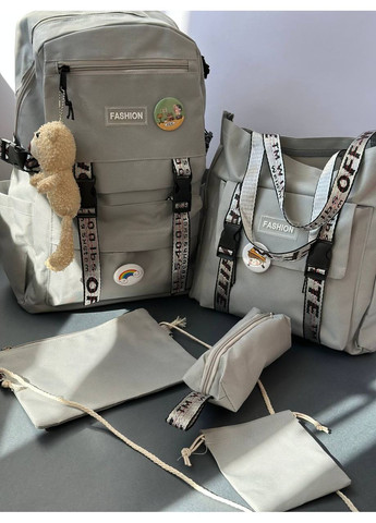 Универсальный набор для школы "5 в1": Рюкзак, Сумка, Клатч, Пенал сумочка-мешочек No Brand (351585058)