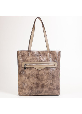 Женская кожаная сумка шопер 2576-645 черная "под рептилию" Karya (367735244)