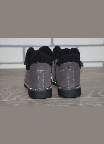 Серые повседневные, кэжуал зимние зимние ботинки для девочек серые Clibee